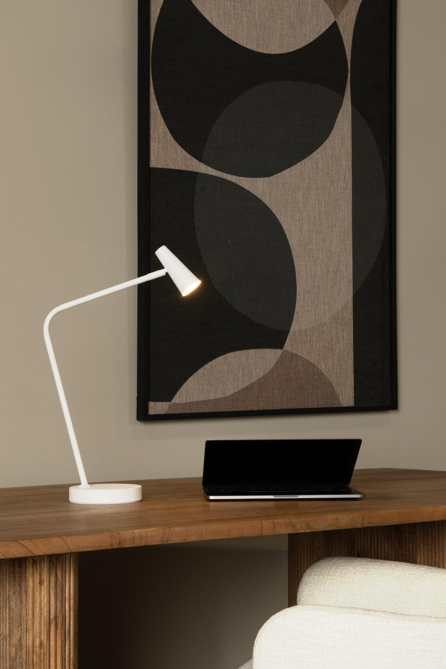 Lucide STIRLING oplaadbare LED-bureaulamp met 3 dimstanden, 3 W, wit