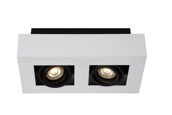 Lucide XIRAX dimbare LED-plafondspot 2 × GU10, 2 × 5 W, 2200–3000 K, wit