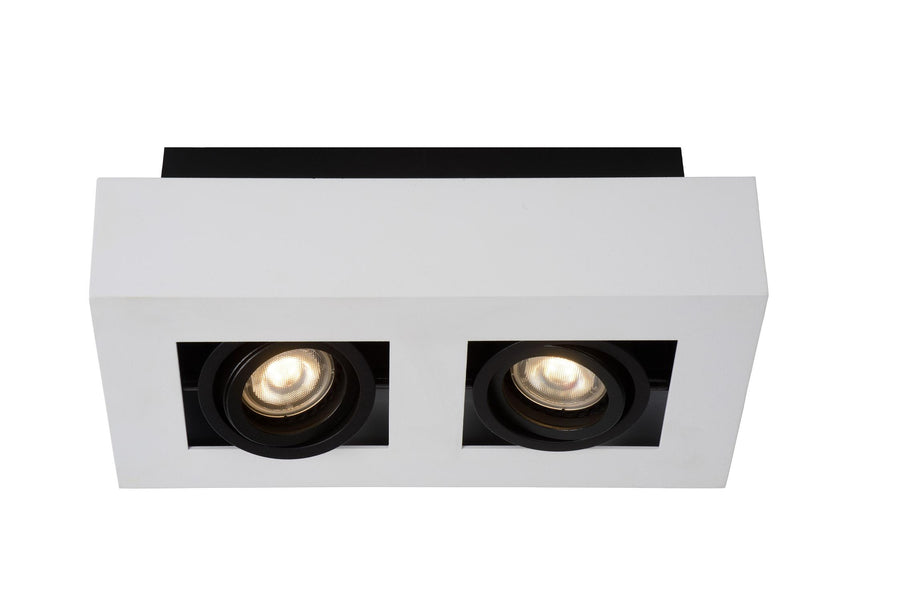 Lucide XIRAX dimbare LED-plafondspot 2 × GU10, 2 × 5 W, 2200–3000 K, wit