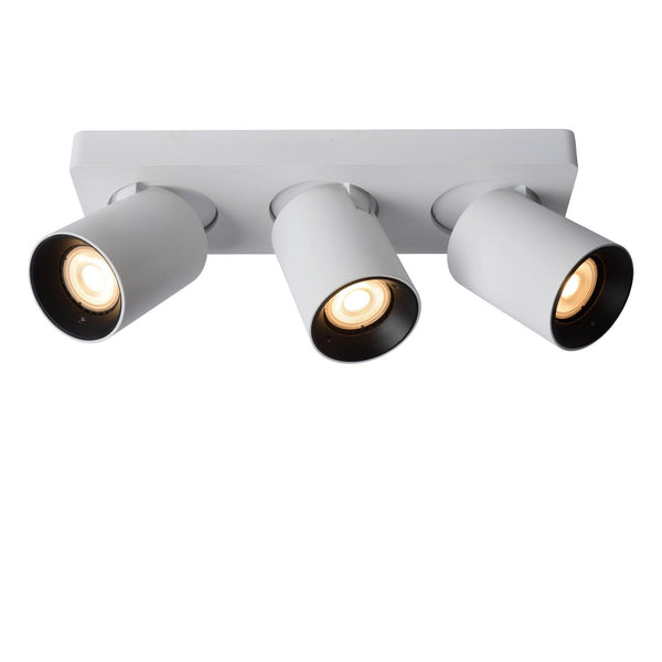 Lucide NIGEL dimbare LED-plafondspot 3 × GU10, 3 × 5 W, 2200–3000 K, wit