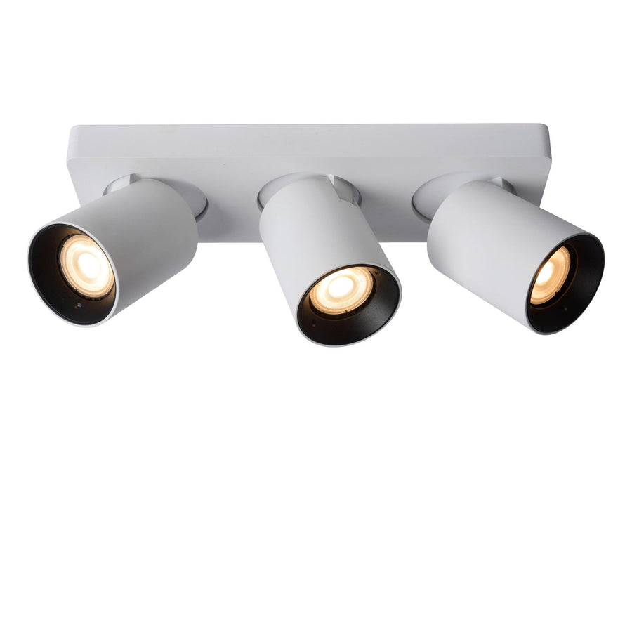 Lucide NIGEL dimbare LED-plafondspot 3 × GU10, 3 × 5 W, 2200–3000 K, wit