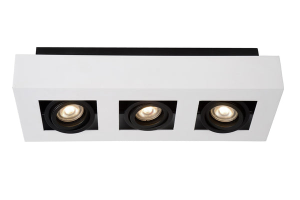 Lucide XIRAX dimbare LED-plafondspot 3 × GU10, 3 × 5 W, 2200–3000 K, wit