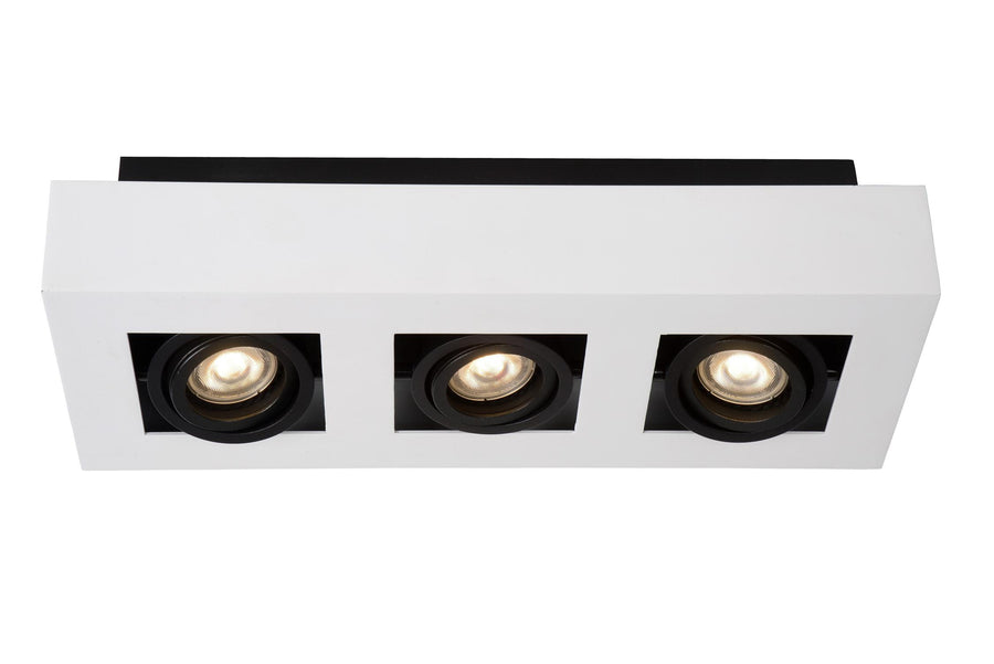 Lucide XIRAX dimbare LED-plafondspot 3 × GU10, 3 × 5 W, 2200–3000 K, wit