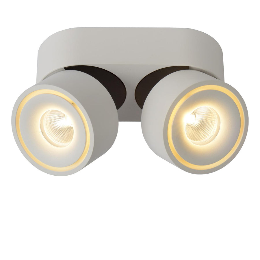 Lucide YUMIKO dimbare LED-plafondspot Ø 7,8 cm, 2 × 10 W, wit