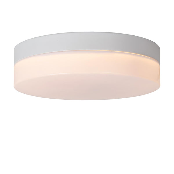 Lucide BISKIT LED-plafondlamp voor de badkamer met bewegingssensor Ø 23 cm, 12 W, IP44, wit