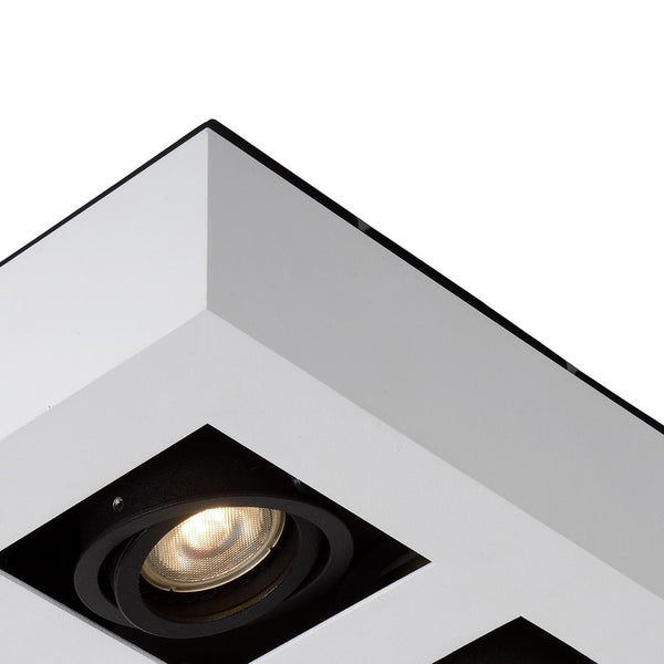 Lucide XIRAX dimbare LED-plafondspot 4 × GU10, 4 × 5 W, 2200–3000 K, wit