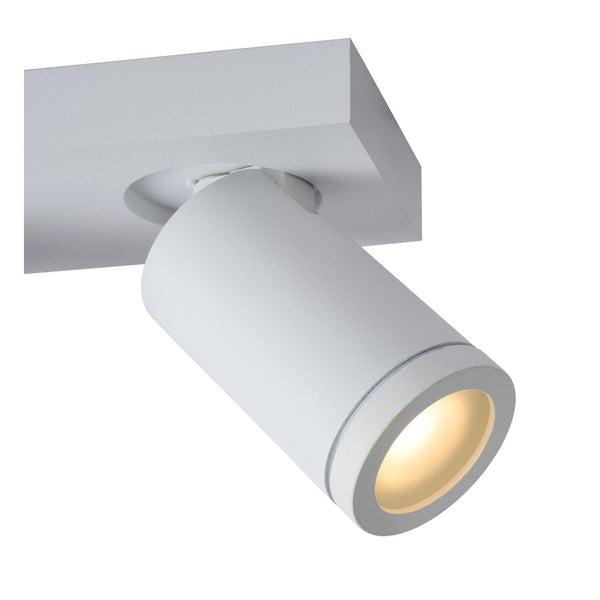 Lucide TAYLOR dimbare LED-plafondspot voor de badkamer 3 × GU10, 3 × 5 W, IP44, 2200–3000 K, wit