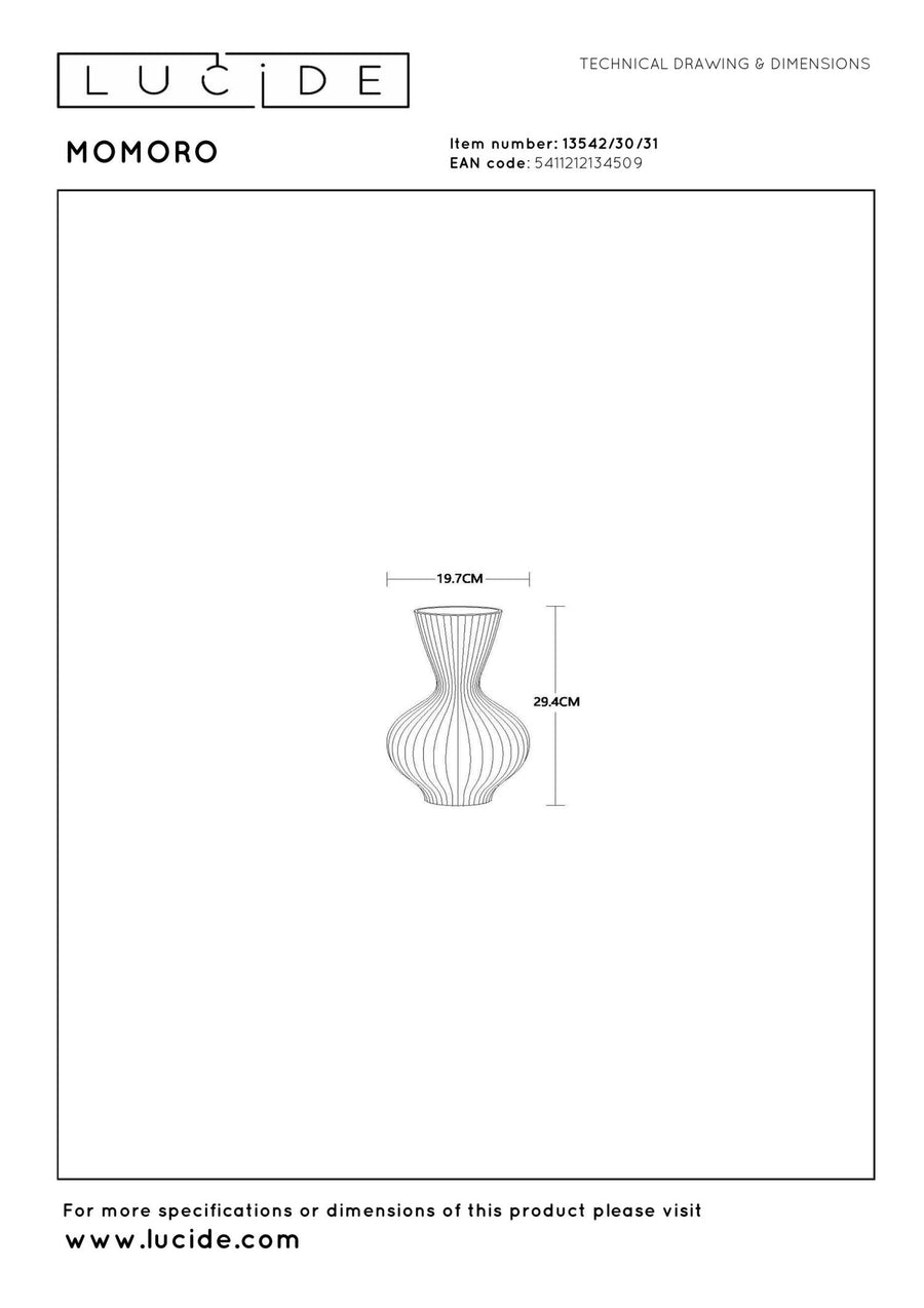 Lucide MOMORO tafellamp E14, wit