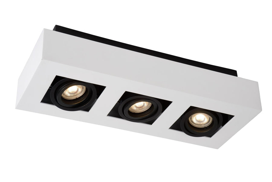 Lucide XIRAX dimbare LED-plafondspot 3 × GU10, 3 × 5 W, 2200–3000 K, wit