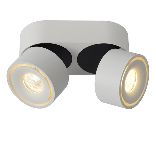 Lucide YUMIKO dimbare LED-plafondspot Ø 7,8 cm, 2 × 10 W, wit