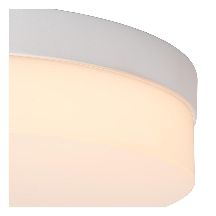 Lucide BISKIT LED-plafondlamp voor de badkamer met bewegingssensor Ø 28 cm, 18 W, IP44, wit