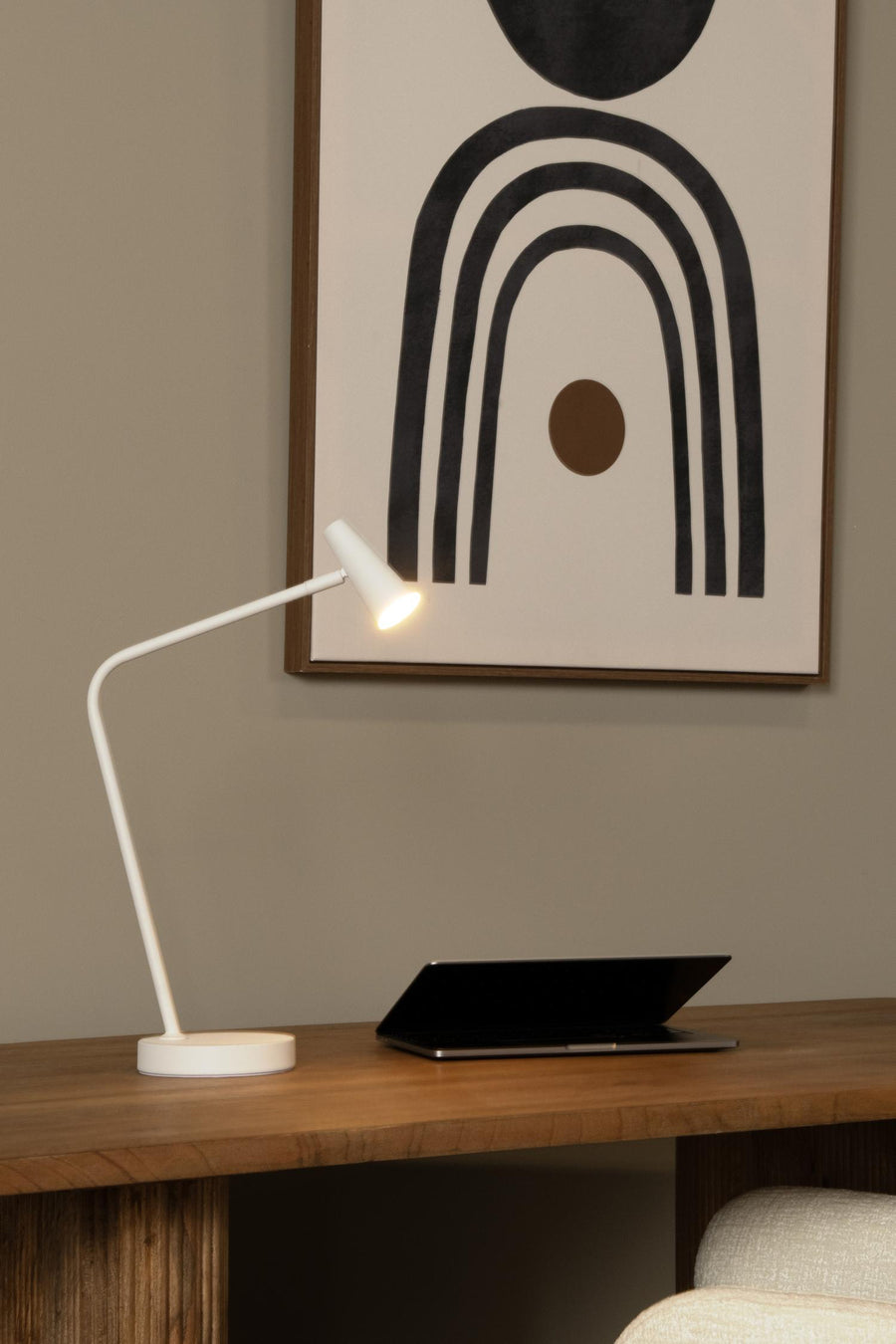 Lucide STIRLING oplaadbare LED-bureaulamp met 3 dimstanden, 3 W, wit
