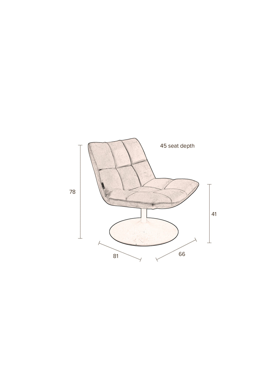Loungestoel Bar Vintage Bruin