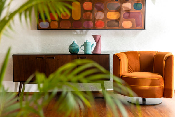 Loungestoel Flower Oranje