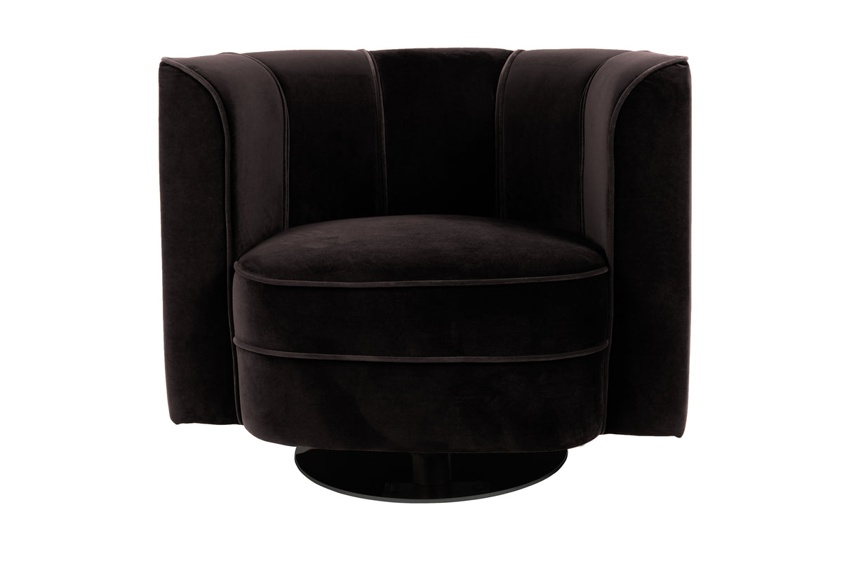 Loungestoel Flower Zwart