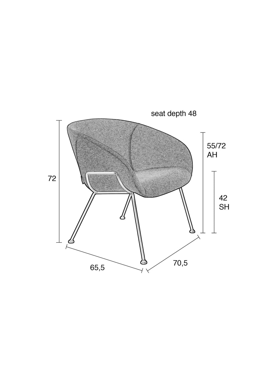 Loungestoel Feston Bruin