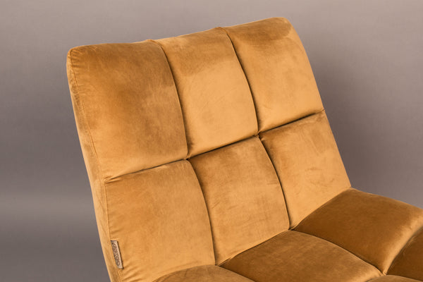 Loungestoel Bar Fluweel Golden Bruin