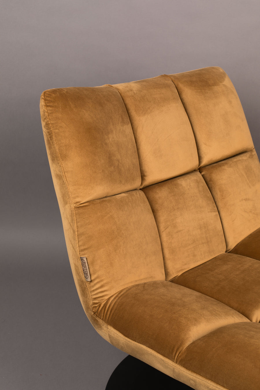 Loungestoel Bar Fluweel Golden Bruin
