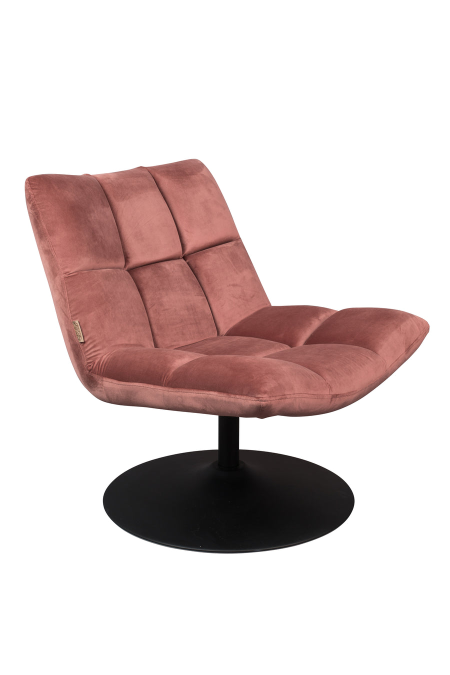 Bar fauteuil velours roze