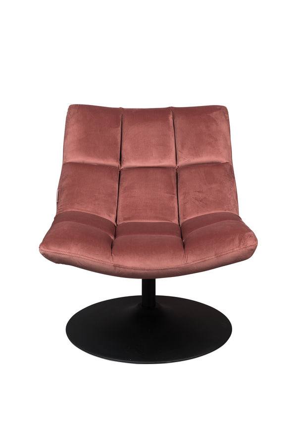 Bar fauteuil velours roze