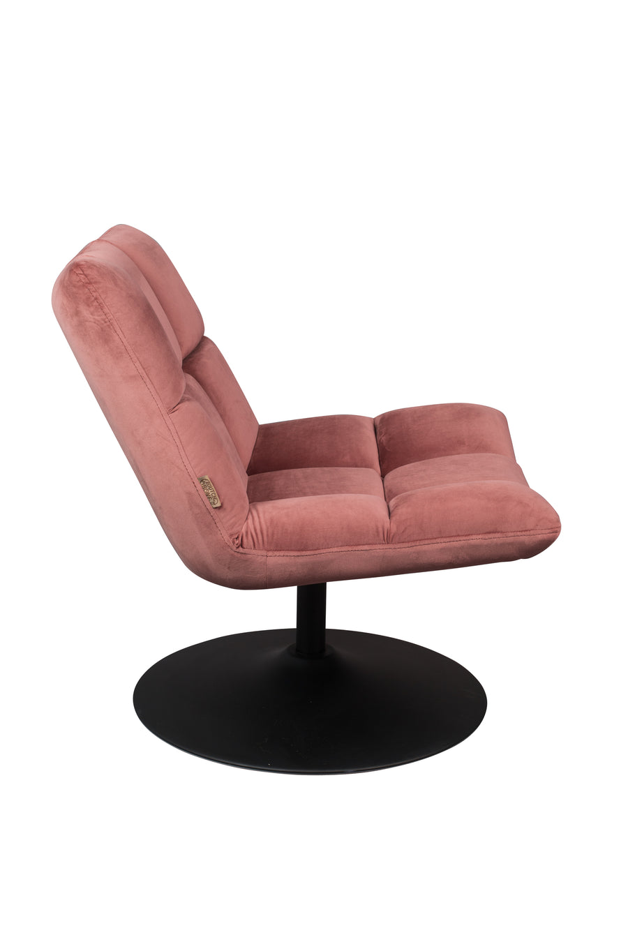 Bar fauteuil velours roze