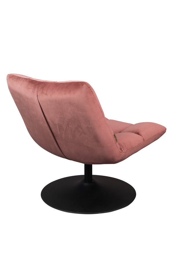 Bar fauteuil velours roze