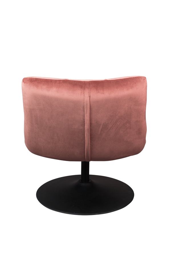 Bar fauteuil velours roze
