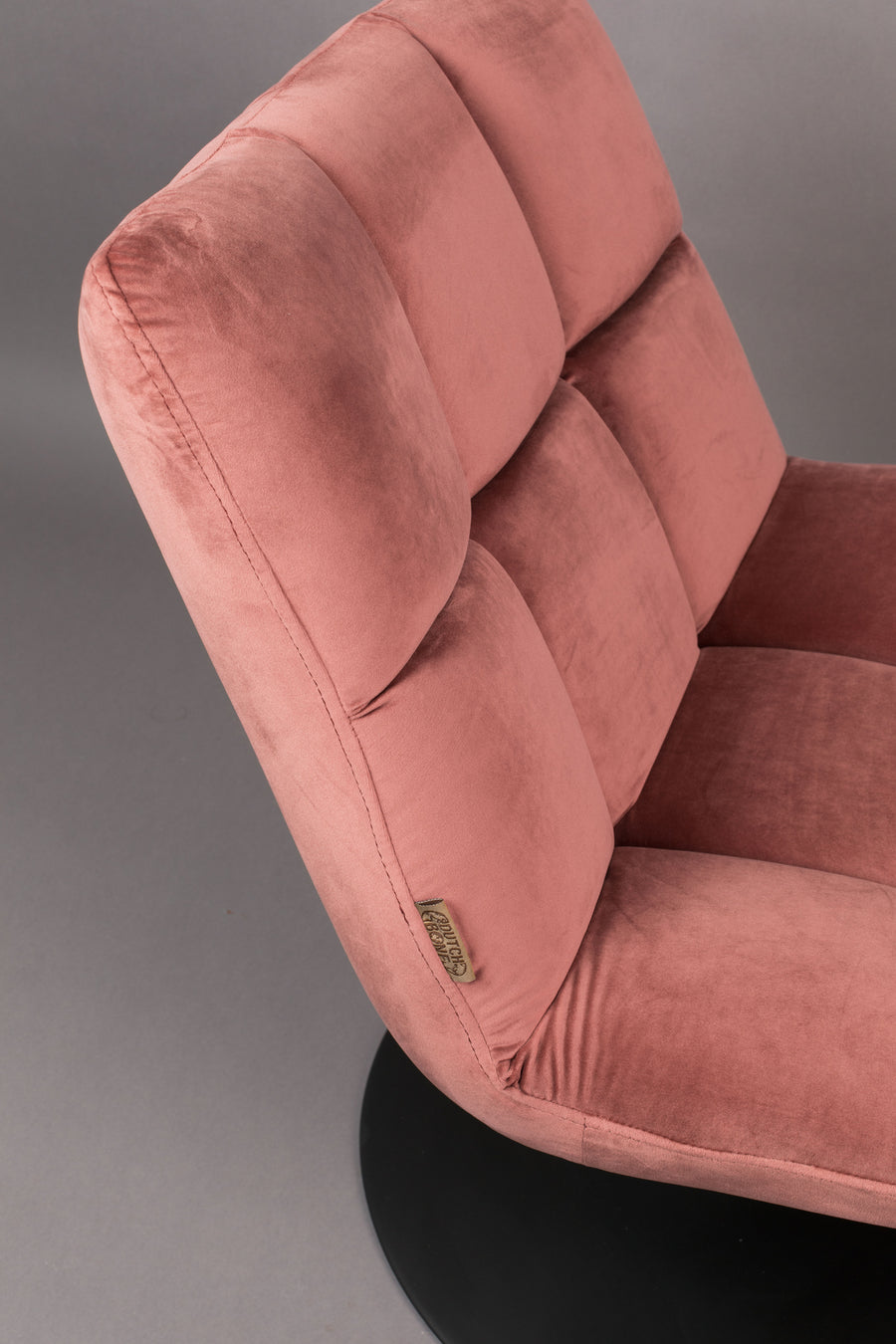 Bar fauteuil velours roze