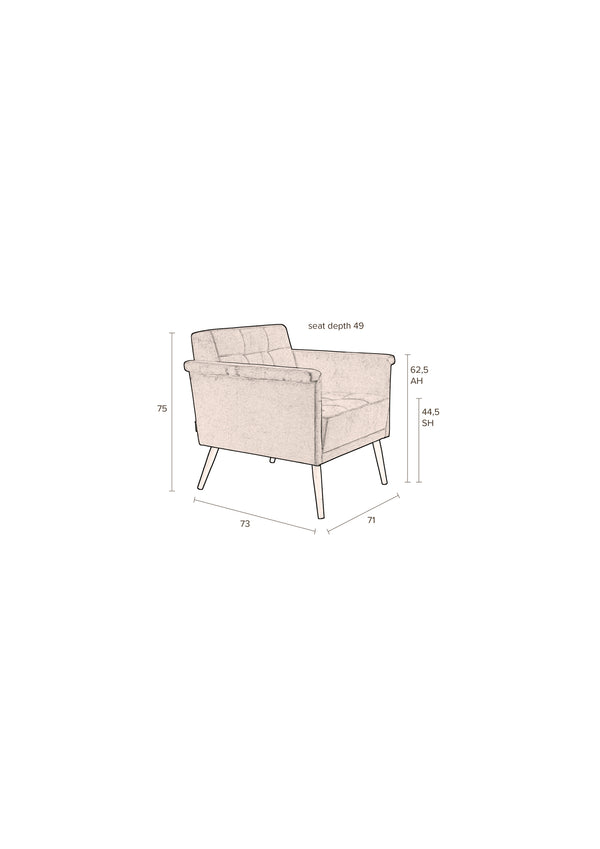 Loungestoel Sir William Vintage Camel