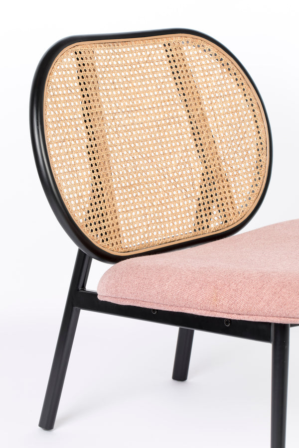 Loungestoel Spike Naturel/Roze