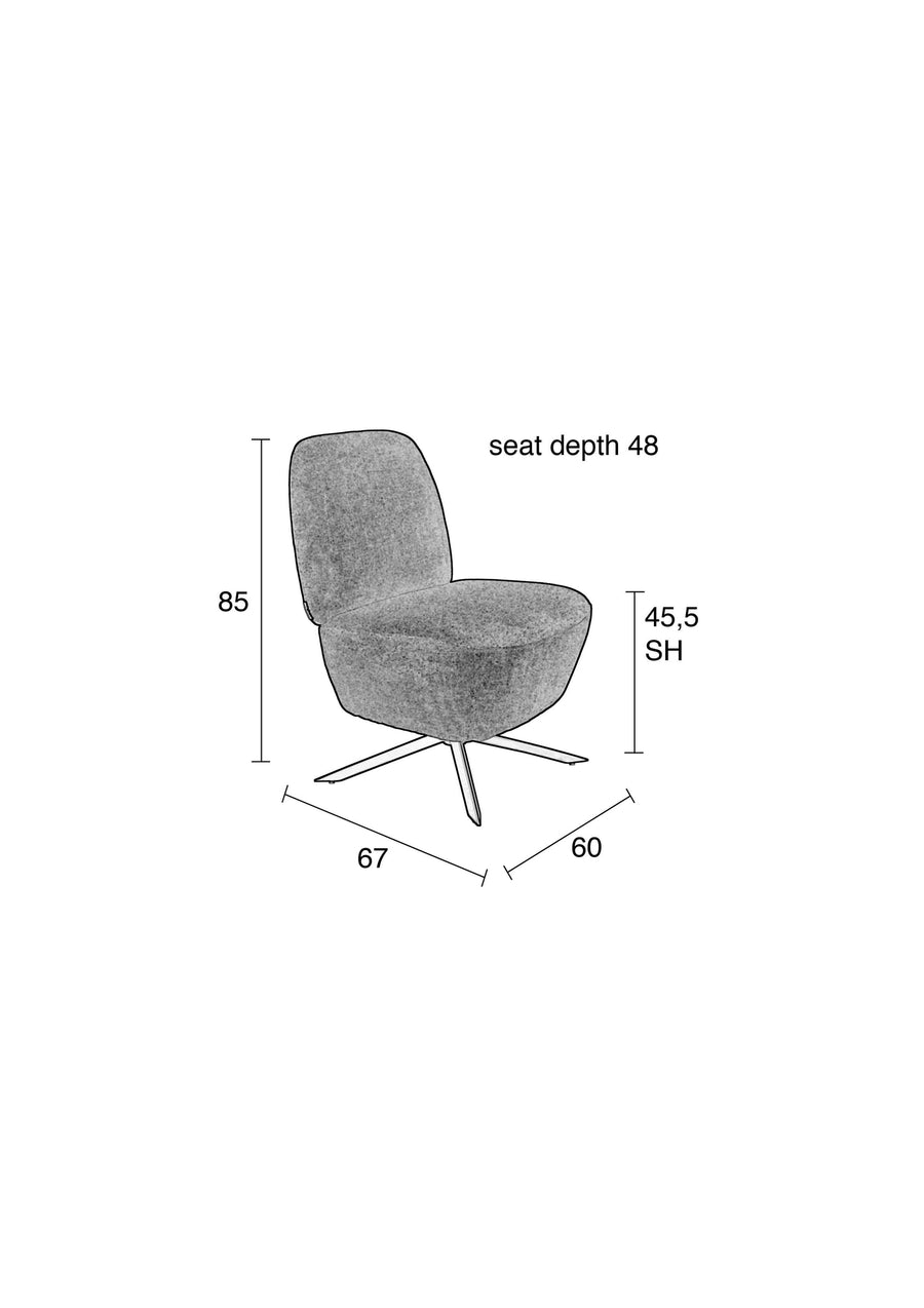 Loungestoel Dusk Licht Grijs Fr