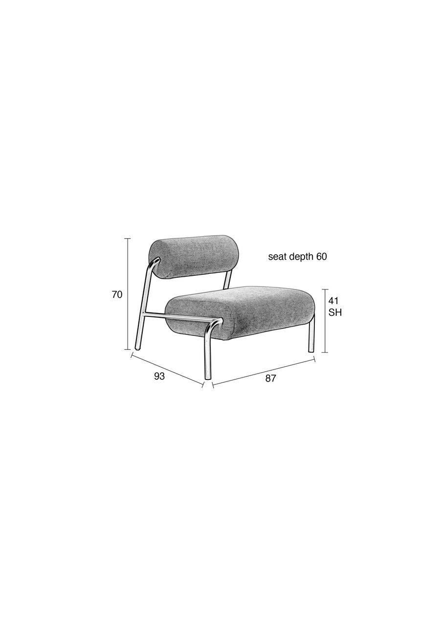 Loungestoel Lekima Donker Grijs