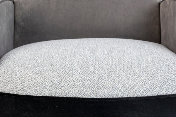 Loungestoel Sam Zwart/Grijs Fr
