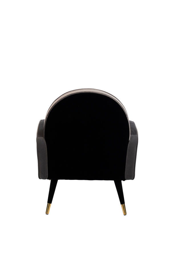 Loungestoel Sam Zwart/Grijs Fr