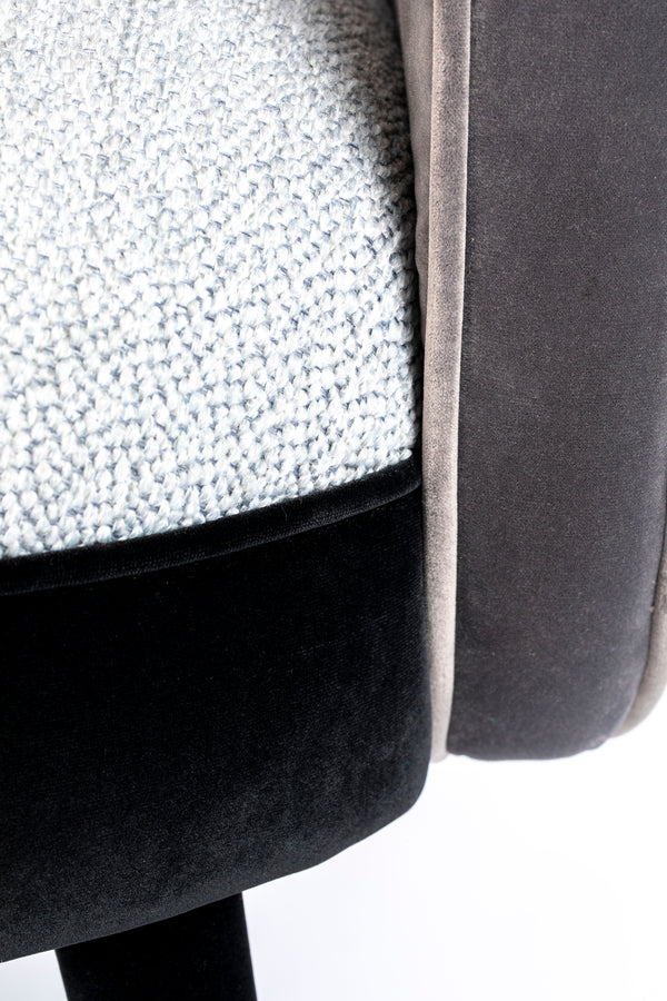 Loungestoel Sam Zwart/Grijs Fr