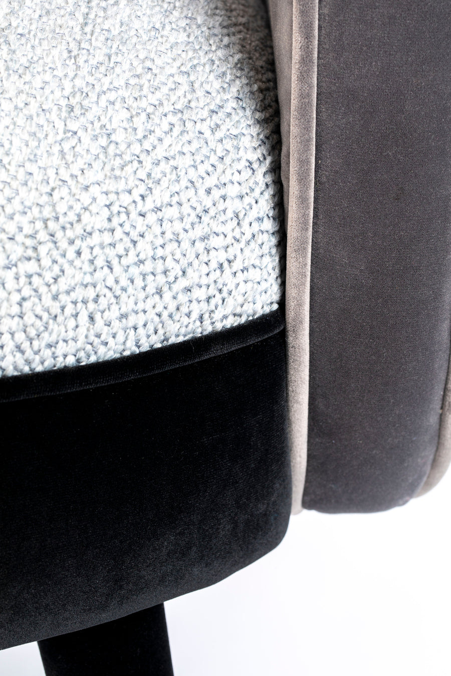 Loungestoel Sam Zwart/Grijs Fr