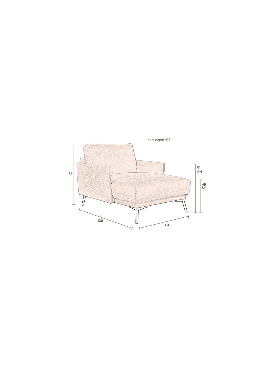 Chaise Longue Harper Naturel