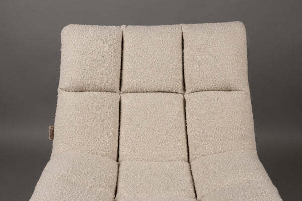 Bar fauteuil bouclé beige