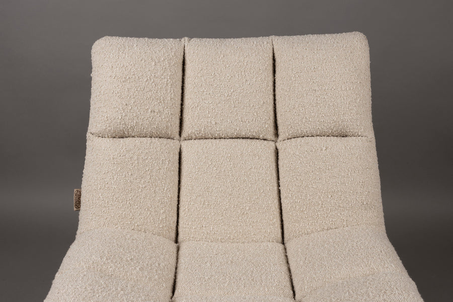 Bar fauteuil bouclé beige