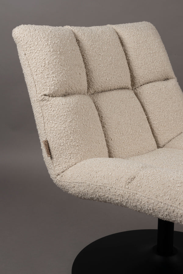 Bar fauteuil bouclé beige