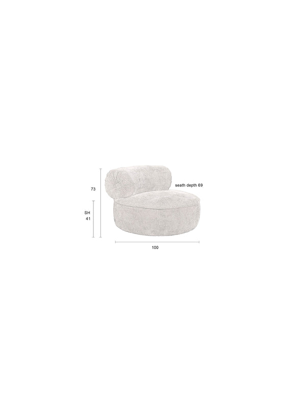 Loungestoel Tilbury Naturel Beige