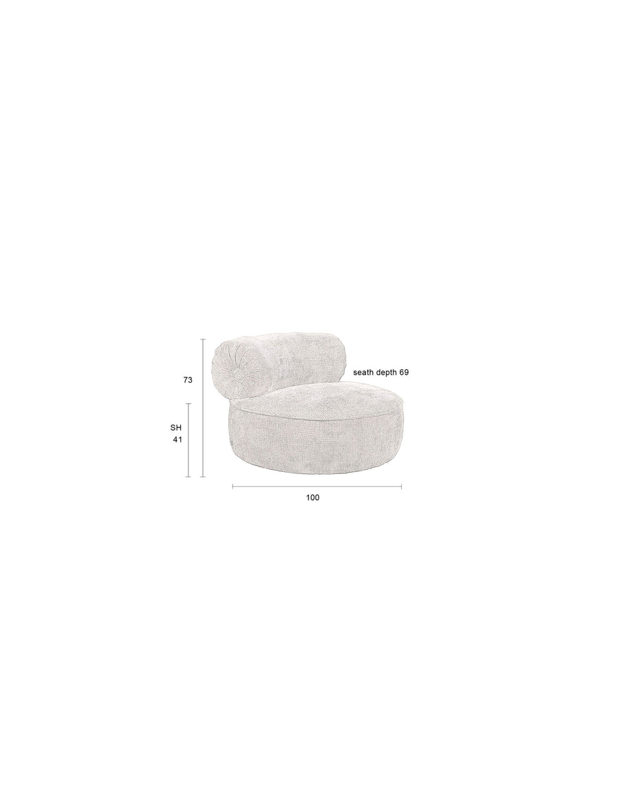 Loungestoel Tilbury Naturel Beige