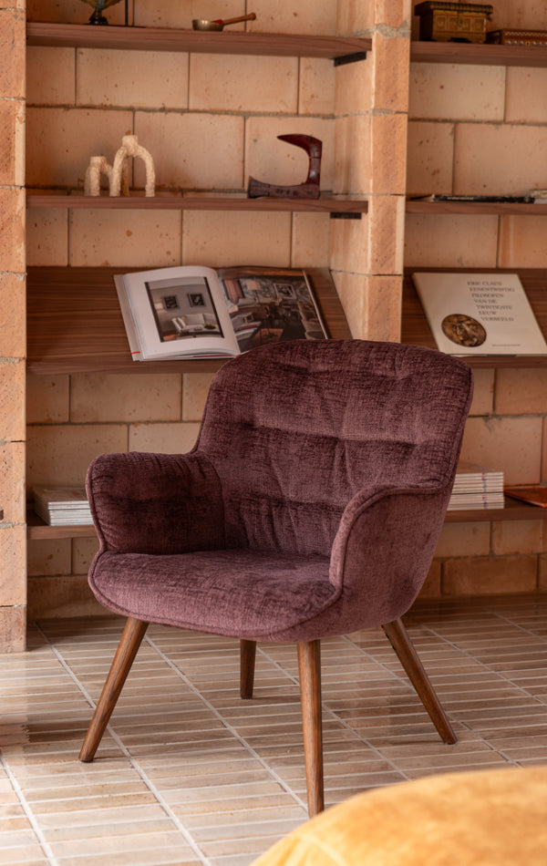 Loungestoel Lenn Plum