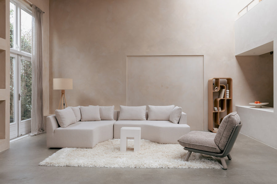 Loungestoel Lazy Sack Zacht Beige