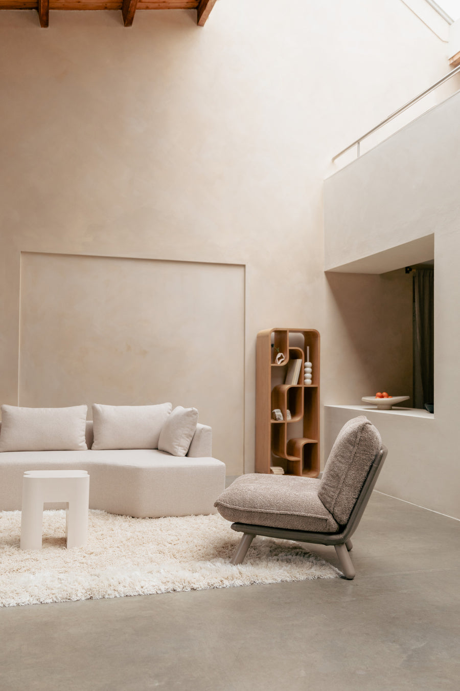 Loungestoel Lazy Sack Zacht Beige