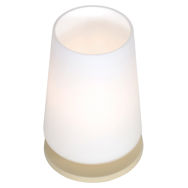 Tafellamp ancilla 3101cr crème touch on/off met opaal wit glas