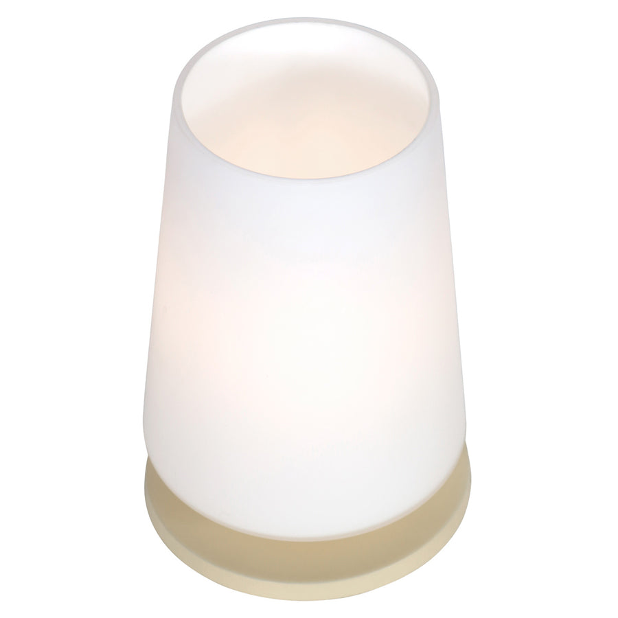 Tafellamp ancilla 3101cr crème touch on/off met opaal wit glas