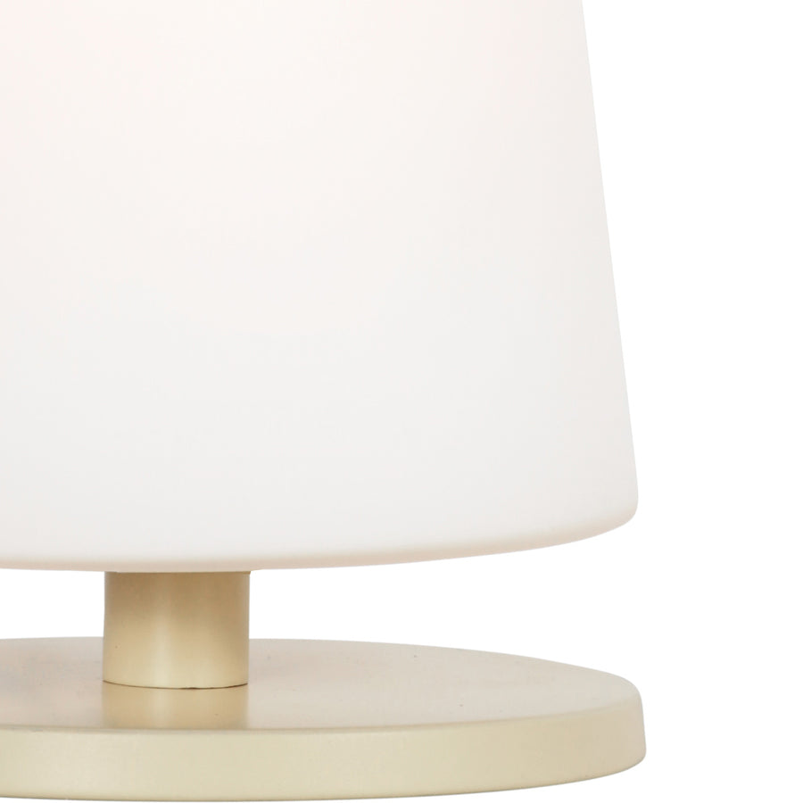 Tafellamp ancilla 3101cr crème touch on/off met opaal wit glas