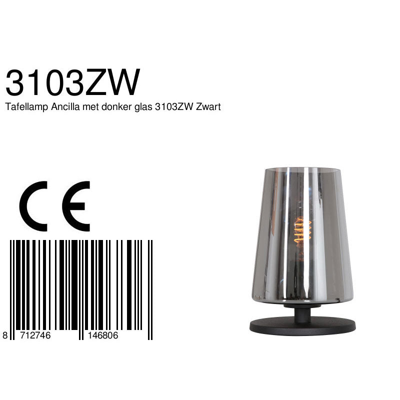 Tafellamp Ancilla 3103ZW Zwart