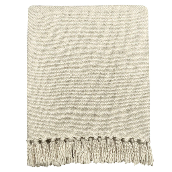 Malagoon plaid kleiwit - 127x152cm 100% katoen